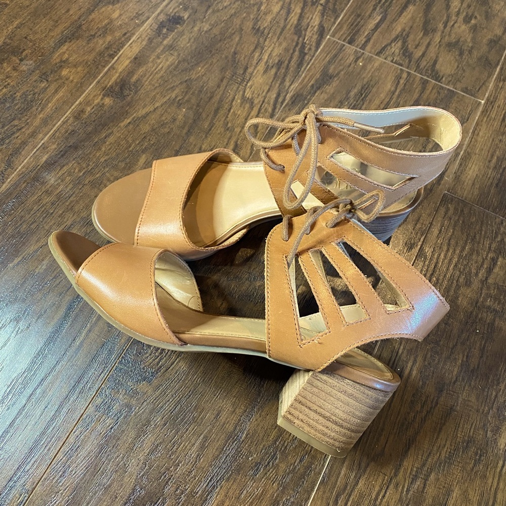 Franco Sarto Heeled Lace Up Sandals